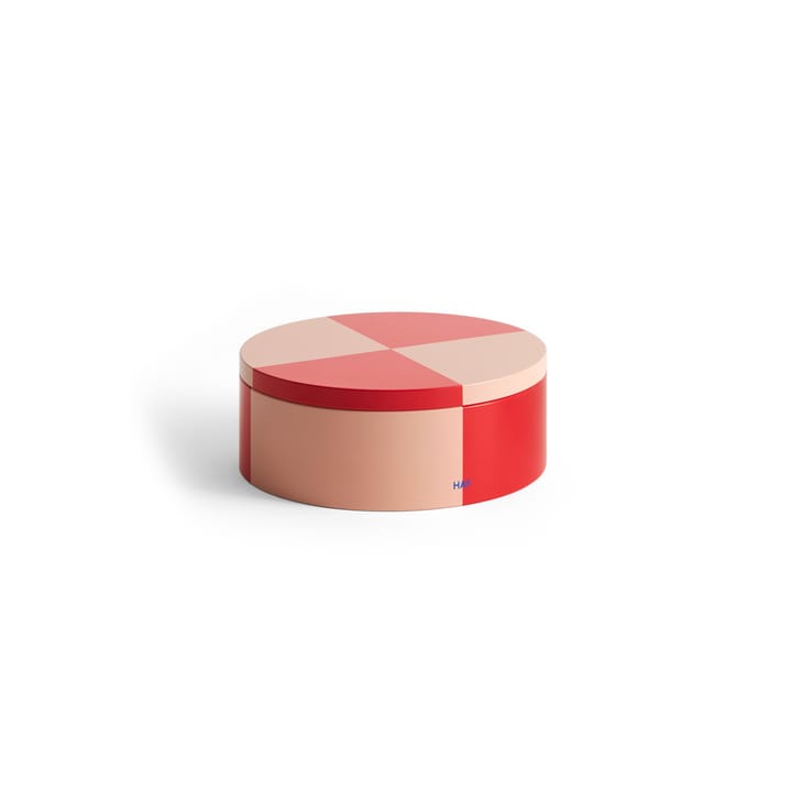 Tin Container opbevaringskrukke - Round red-soft pink - HAY