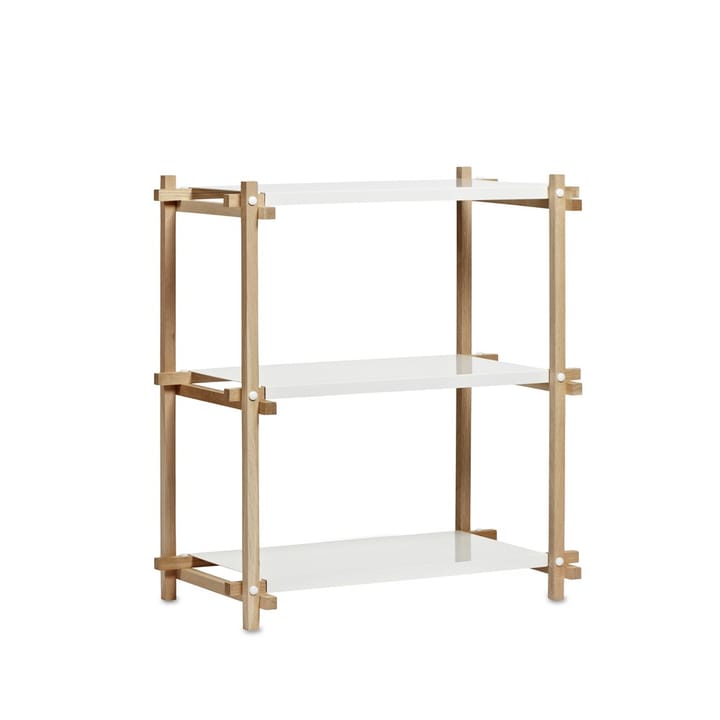 Woody Column hylde - Oak-white lacquered shelf, low - HAY