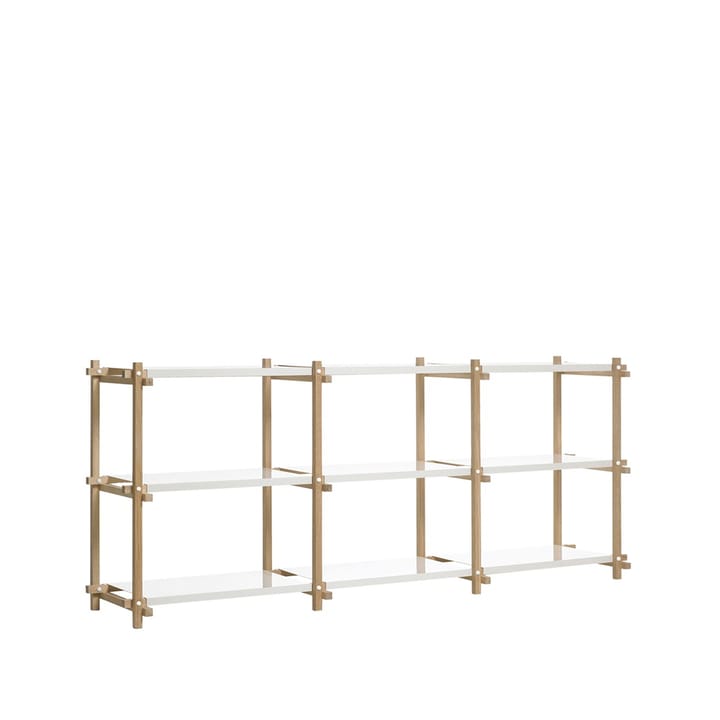 Woody hylde - Oak-white lacquered shelf, low - HAY