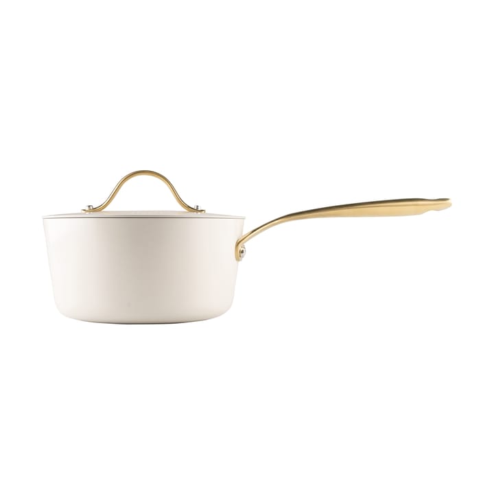 Heirol Royal Pearl kasserolle med låg Ø18 cm - Hvid-guld - Heirol