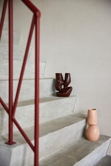 Ceramic organic vase large 25 cm - Espresso - HKliving