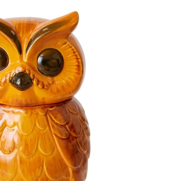 Keramisk owl opbevaringskrukke - Tangerine - HKliving