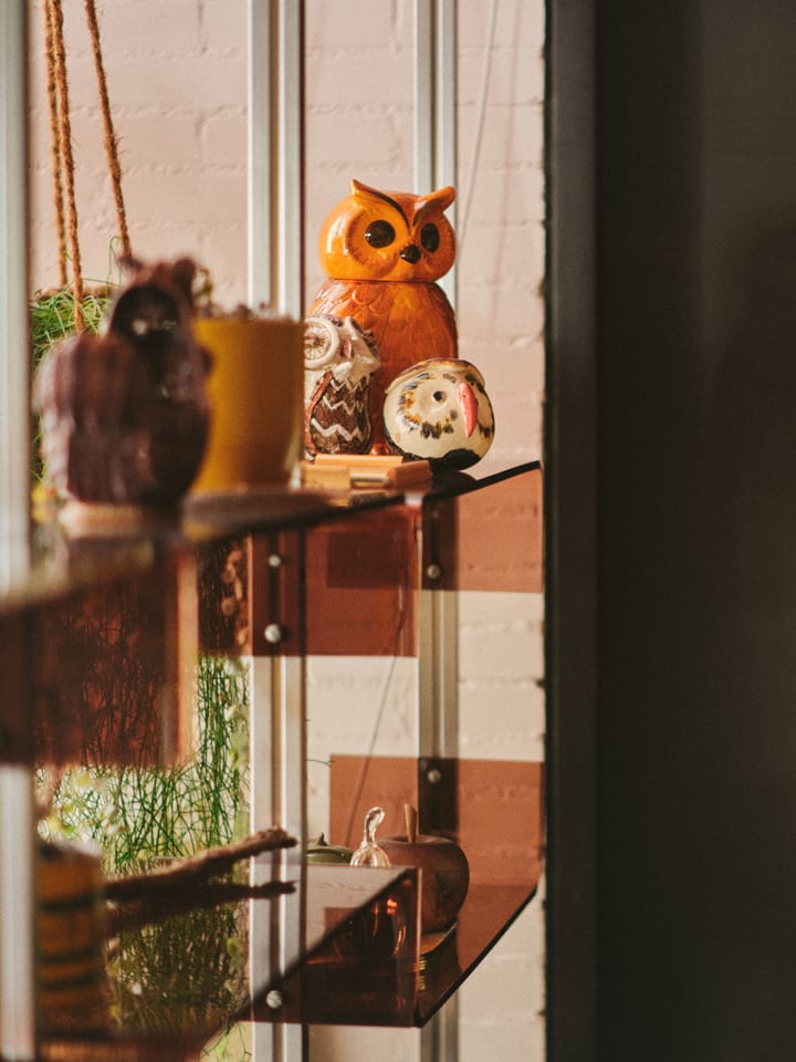 Keramisk owl opbevaringskrukke, Tangerine HKliving