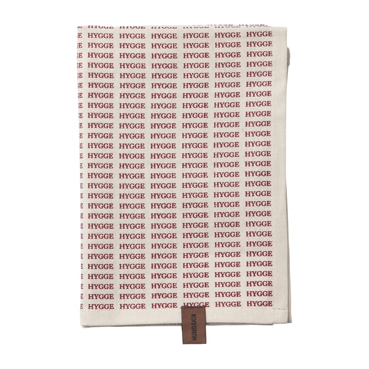 Humdakin Notes of Hygge viskestykke jul 2-pak, Off white-red Humdakin