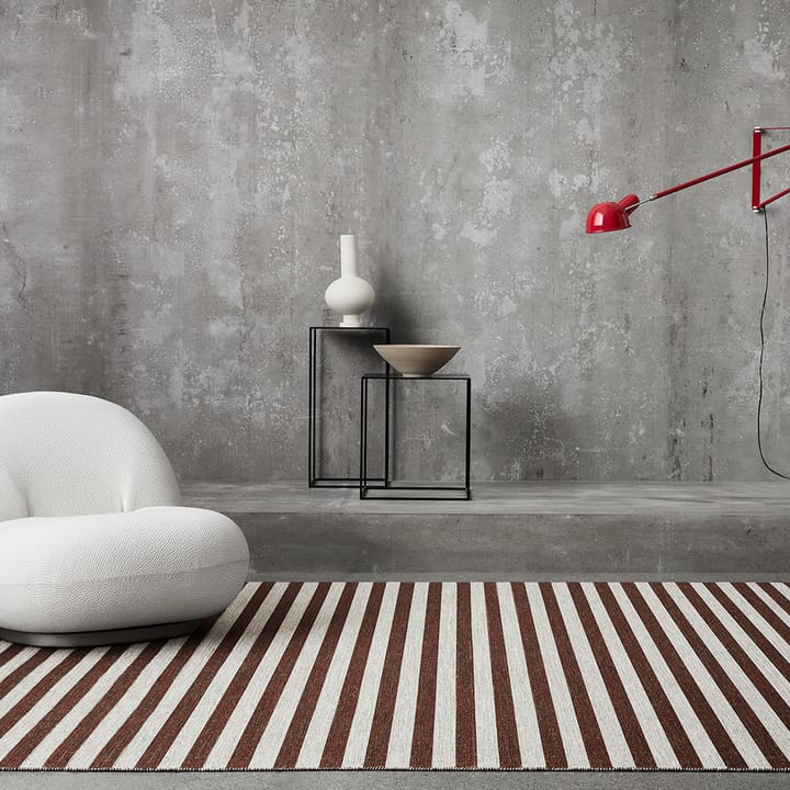 Narrow Stripe Icon entrétæppe/løber, Red clay 240x85 cm Kasthall