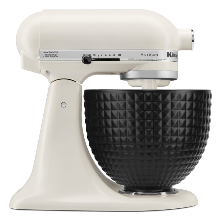 KitchenAid keramikskål uden håndtag 4,7 L - Black studded - KitchenAid