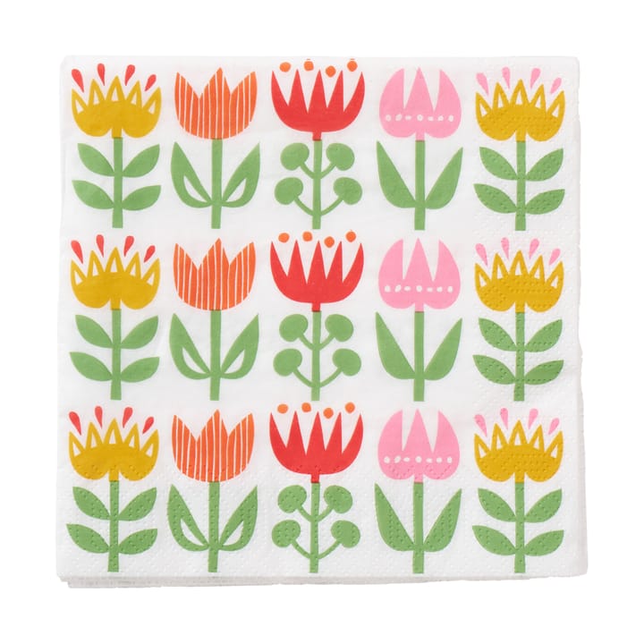 Tulip serviet 33x33 cm 20-pak - Multi - Klippan Yllefabrik