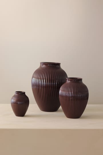 Knabstrup vase riflet 12,5 cm - Berry - Knabstrup Keramik