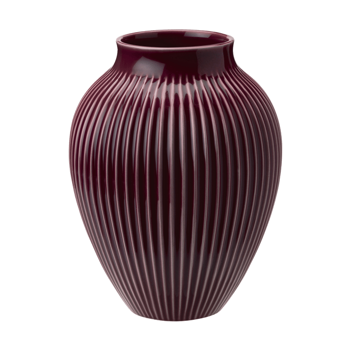 Knabstrup vase riflet 20 cm - Berry - Knabstrup Keramik