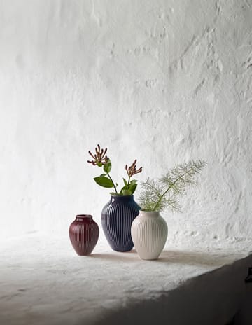 Knabstrup vase riflet 3-pak - Berry-sand-dark blue - Knabstrup Keramik