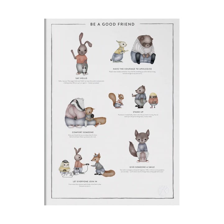 Be a good friend plakat, 30x40 cm Kunskapstavlan®