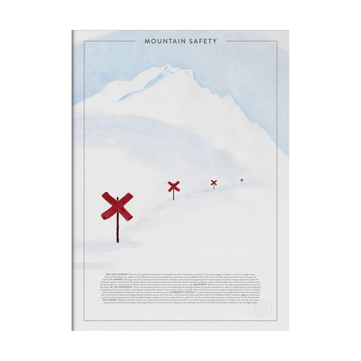 Mountain safety plakat, 30x40 cm Kunskapstavlan®