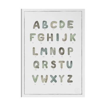 The alphabet watercolour plakat - 30x40 cm - Kunskapstavlan®