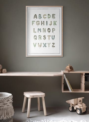 The alphabet watercolour plakat - 30x40 cm - Kunskapstavlan®