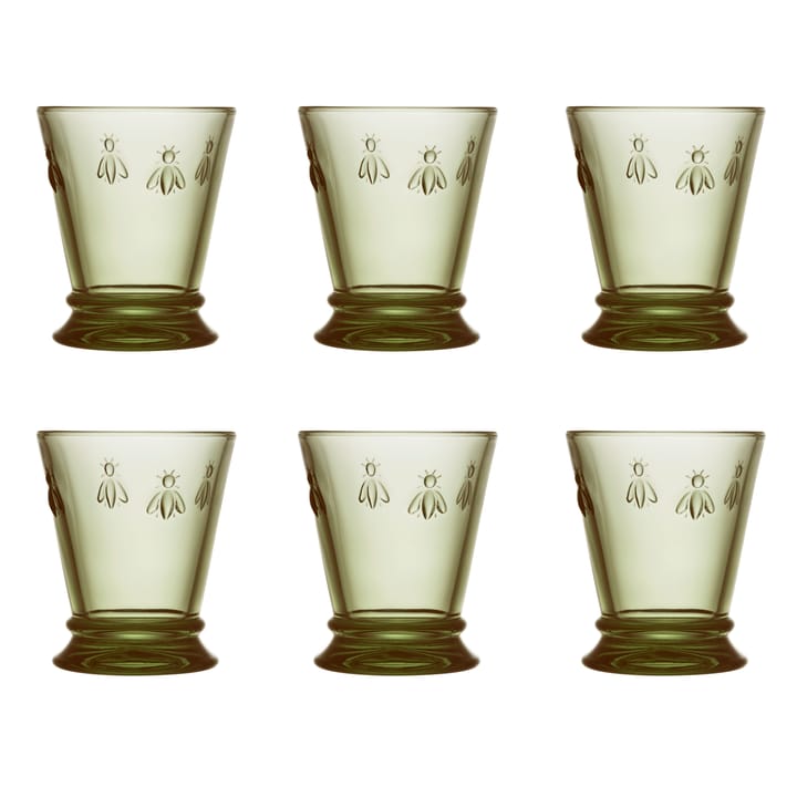 Abeille vandglas 26 cl 6-pak - Olivengrøn - La Rochère