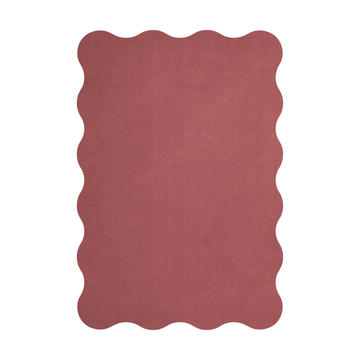 Scallop uldtæppe 180x270 cm - Rosewood red - Layered