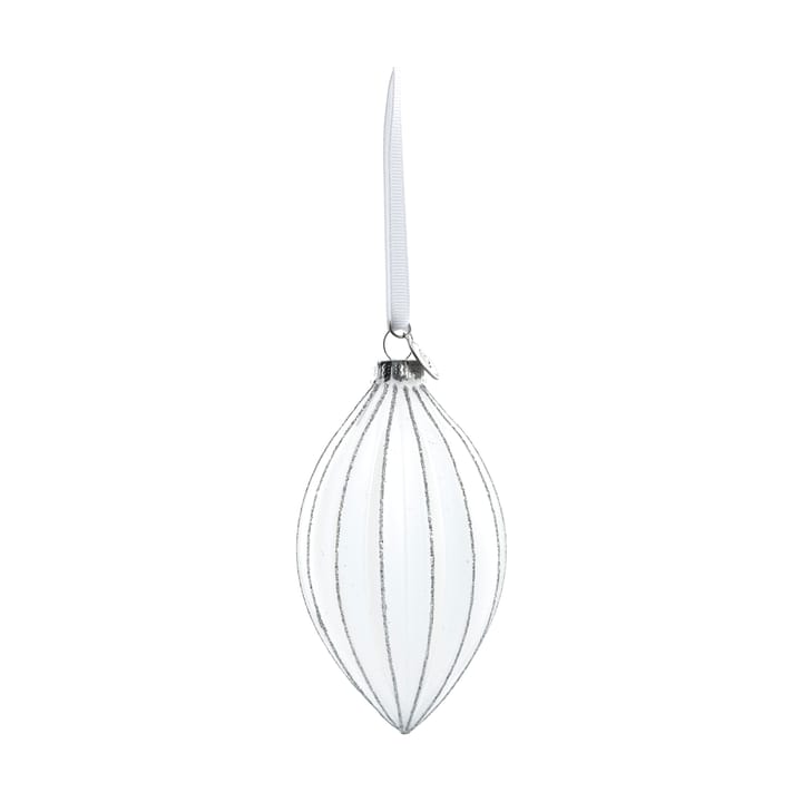 Navina julekugle 12 cm - White/Silver - Lene Bjerre