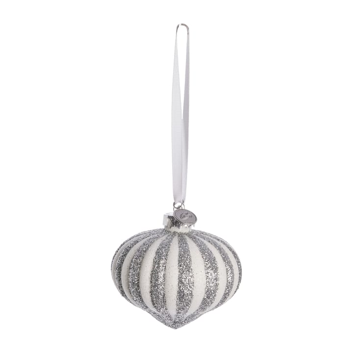 Selvie juleophæng Ø8 cm - White/Silver - Lene Bjerre