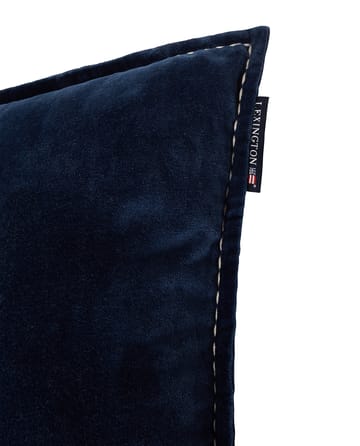 1993 Logo Organic Cotton Velvet pude 40x60 cm - Denim blue - Lexington