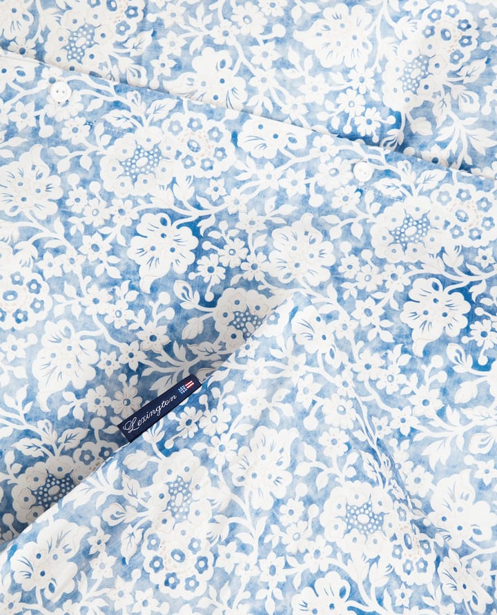 Blue Floral Printed Cotton Sateen sengetøjssæt - 50x60 cm, 150x210 cm - Lexington