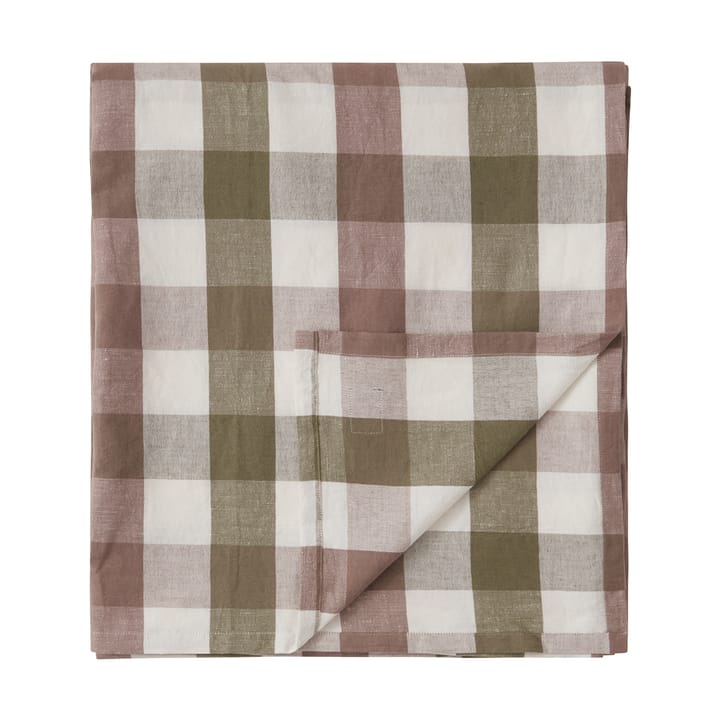 Checked Cotton Linen borddug 150x250 cm, Olive Lexington