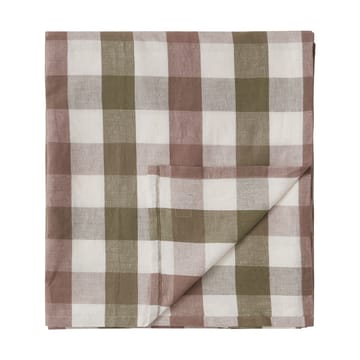 Checked Cotton Linen borddug 150x350 cm - Olive - Lexington