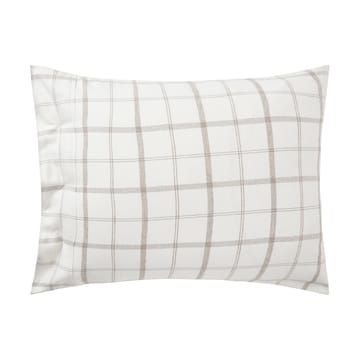 Checked Flannel pudebetræk 50x60 cm - White-brown - Lexington