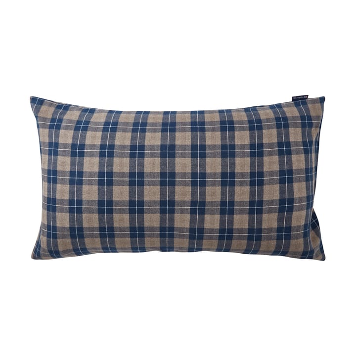 Checked Flannel pudebetræk 50x90 cm - Denim blue-beige - Lexington