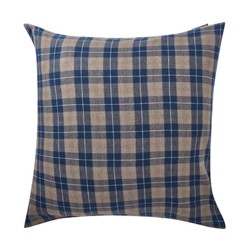 Checked Flannel pudebetræk 65x65 cm - Denim blue-beige - Lexington