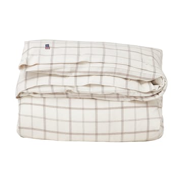 Checked Flannel sengetøj 150x210 cm - White-brown - Lexington