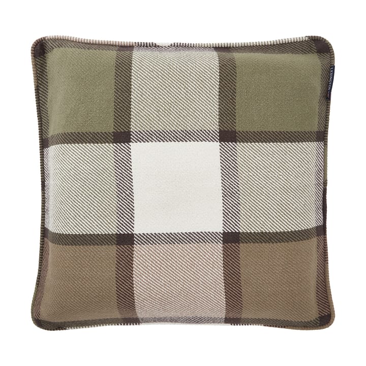 Checked heavy twill pudebetræk 50x50 cm, Olive Lexington