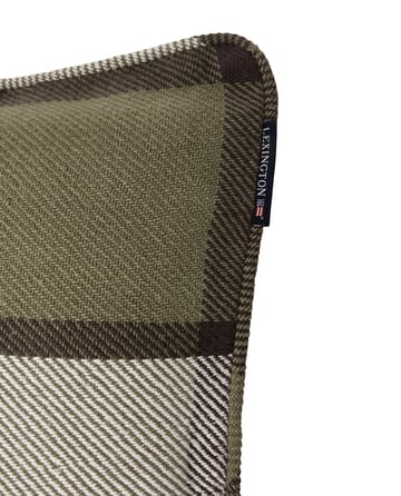 Checked heavy twill pudebetræk 50x50 cm - Olive - Lexington