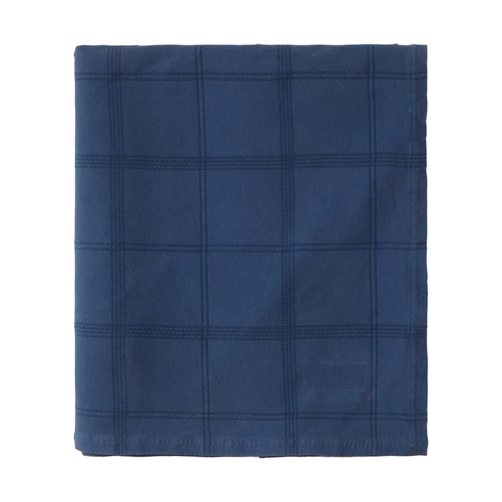 Checked Jacquard sengetæppe 160x240 cm - Denim blue - Lexington