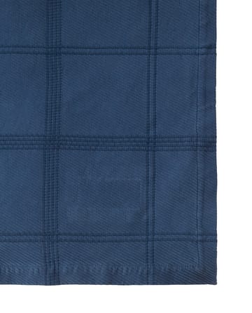 Checked Jacquard sengetæppe 160x240 cm - Denim blue - Lexington