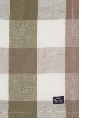 Checked Linen/Cotton stofserviet 50x50 cm - Olive - Lexington