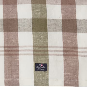 Checked Linen/Cotton viskestykke 50x70 cm - Olive - Lexington