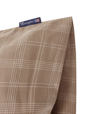 Checked Pin Point Oxford pudebetræk 50x90 cm - Brown - Lexington