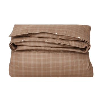 Checked Pin Point Oxford sengesæt 150x210 cm - Brown - Lexington