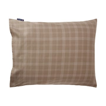 Checked Pinpoint Oxford pudebetræk 50x60 cm - Brown - Lexington