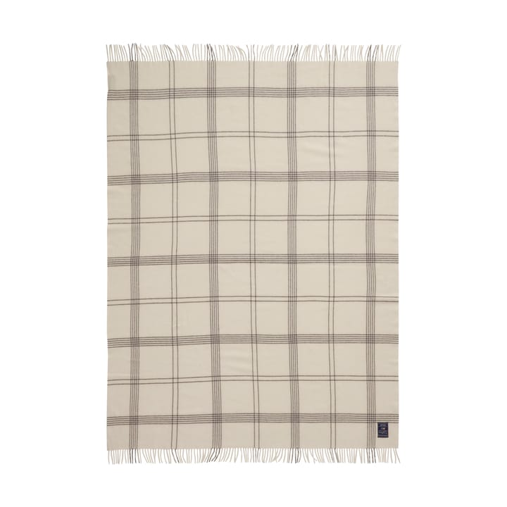 Checked Recycled Wool plaid 130x170 cm, White-dark gray Lexington