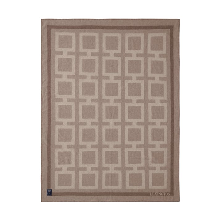 Graphic Recycled uldplaid 130x170 cm, Light beige Lexington