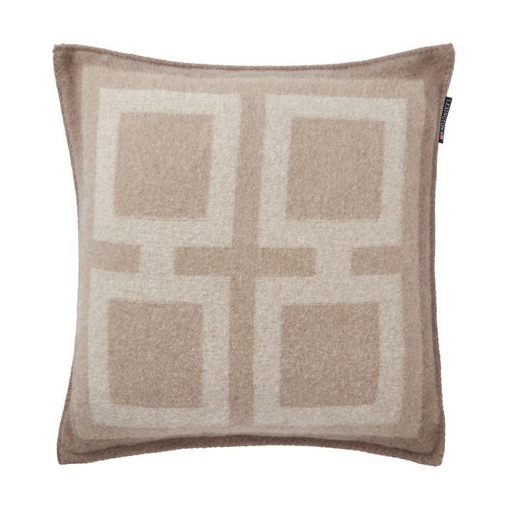 Graphic Recycled Wool pudebetræk 50x50 cm, Light beige Lexington