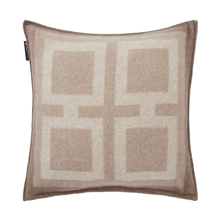 Graphic Recycled Wool pudebetræk 50x50 cm, Light beige Lexington