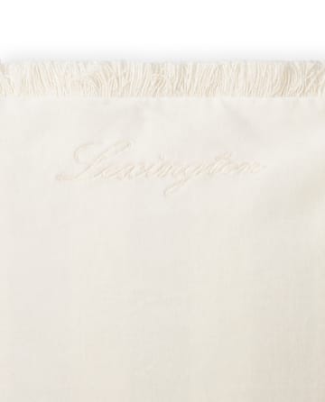 Organic cotton velvet fringe pudebetræk 50x50 cm - Hvid - Lexington