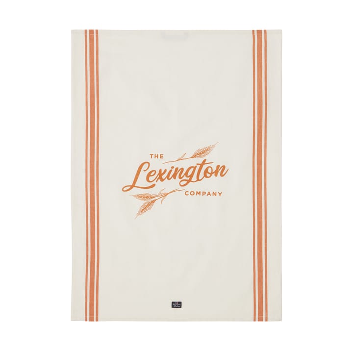 Organic Cotton viskestykke 50x70 cm, White-orange Lexington