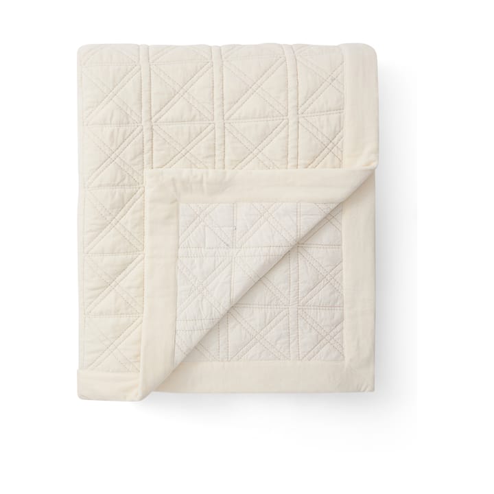 Quilted organic cotton velvet sengetæppe 260x240 cm, Hvid Lexington