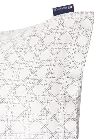 Rattan Printed pudebetræk 65x65 cm - White - Lexington