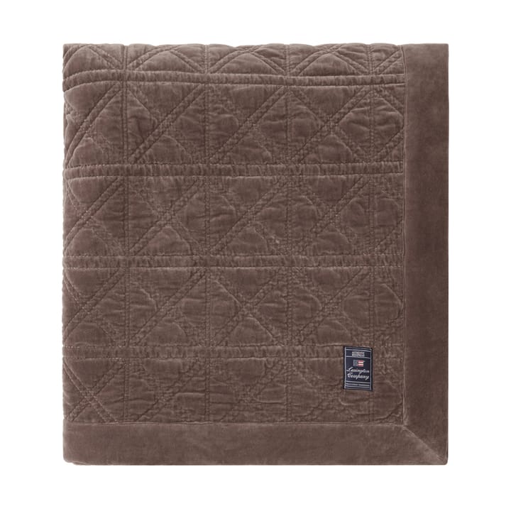 Rattan Quilted Velvet sengetæppe 160x240 cm - Brown - Lexington