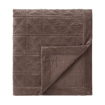 Rattan Quilted Velvet sengetæppe 160x240 cm - Brown - Lexington