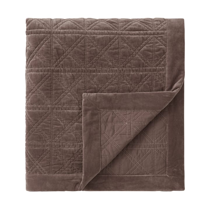 Rattan Quilted Velvet sengetæppe 160x240 cm, Brown Lexington